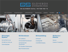Tablet Screenshot of glovebox-systemtechnik.de